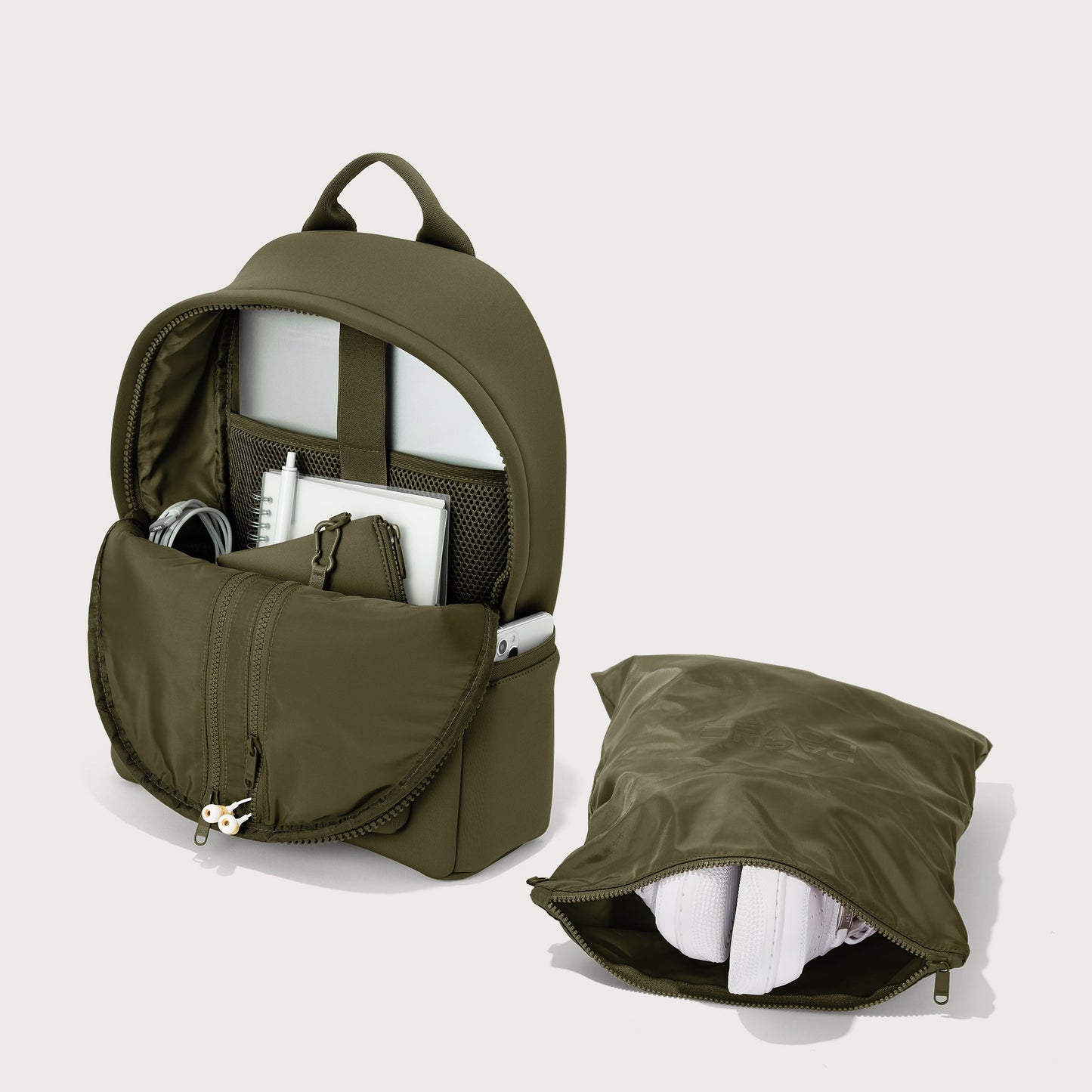 Dakota Backpack in Dark Moss, Medium