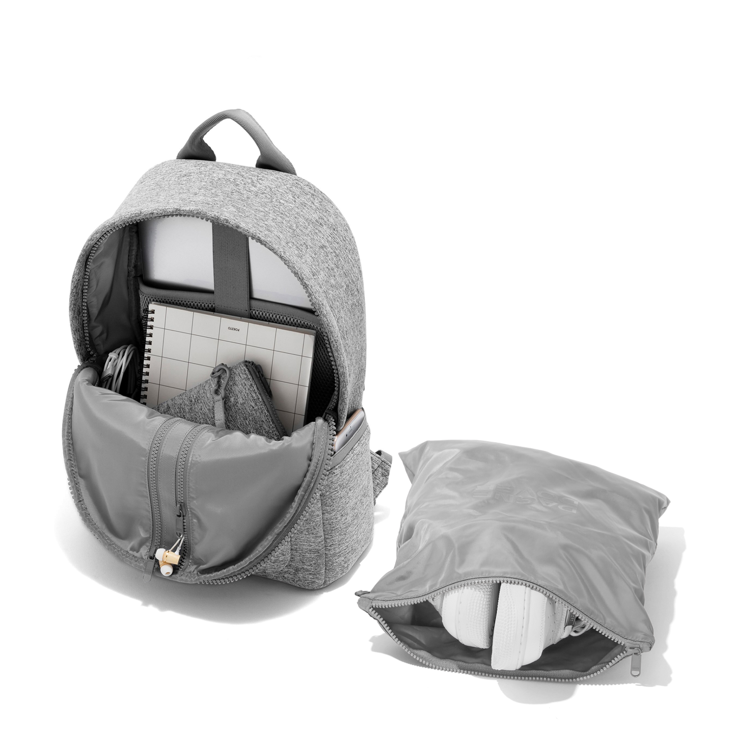 Dakota Backpack in Heather Grey, Medium