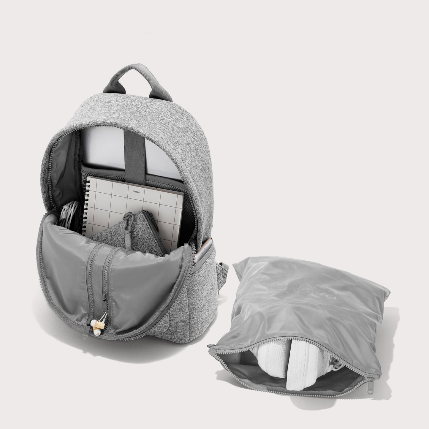 Dakota Backpack in Heather Grey, Medium