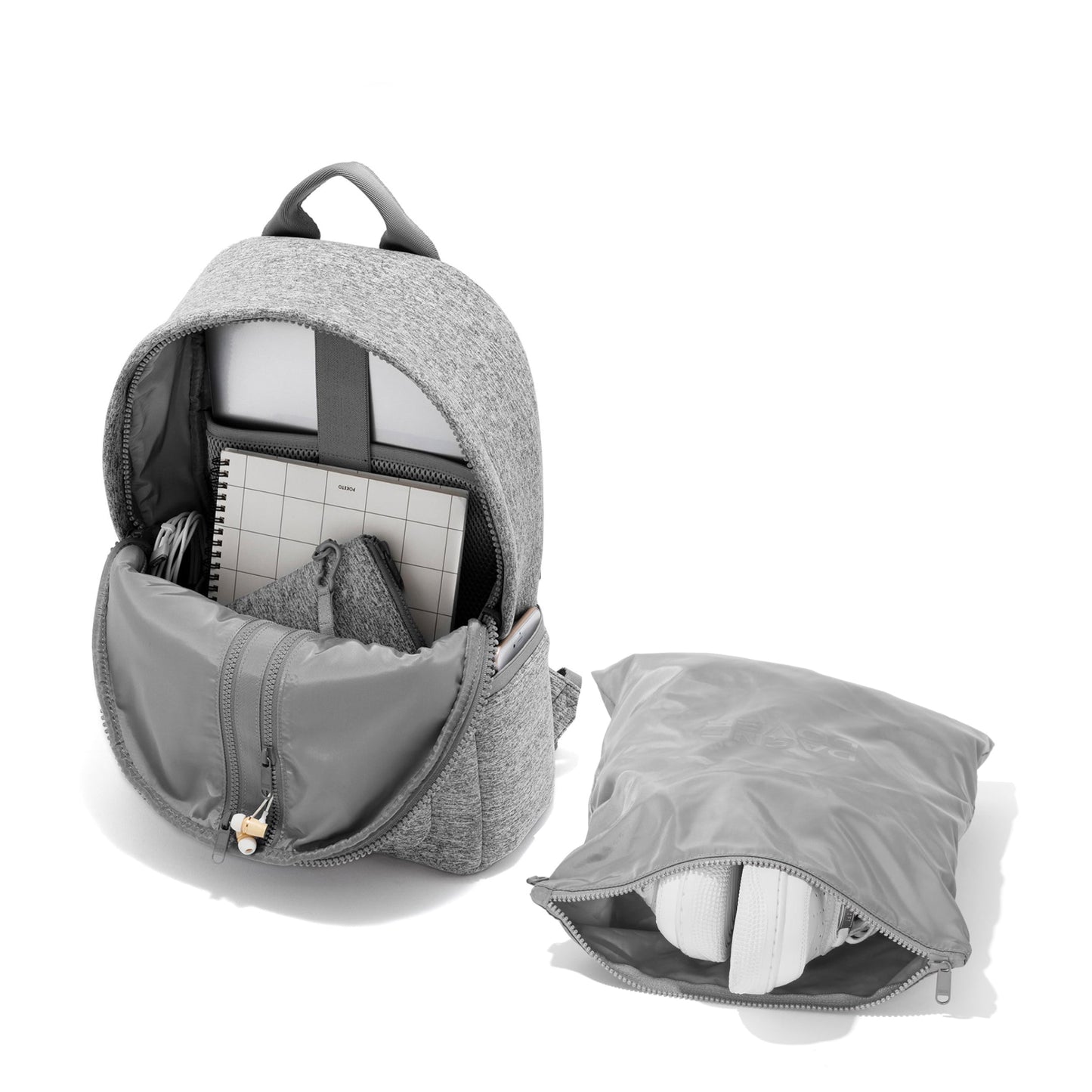 Dakota Backpack in Heather Grey, Medium